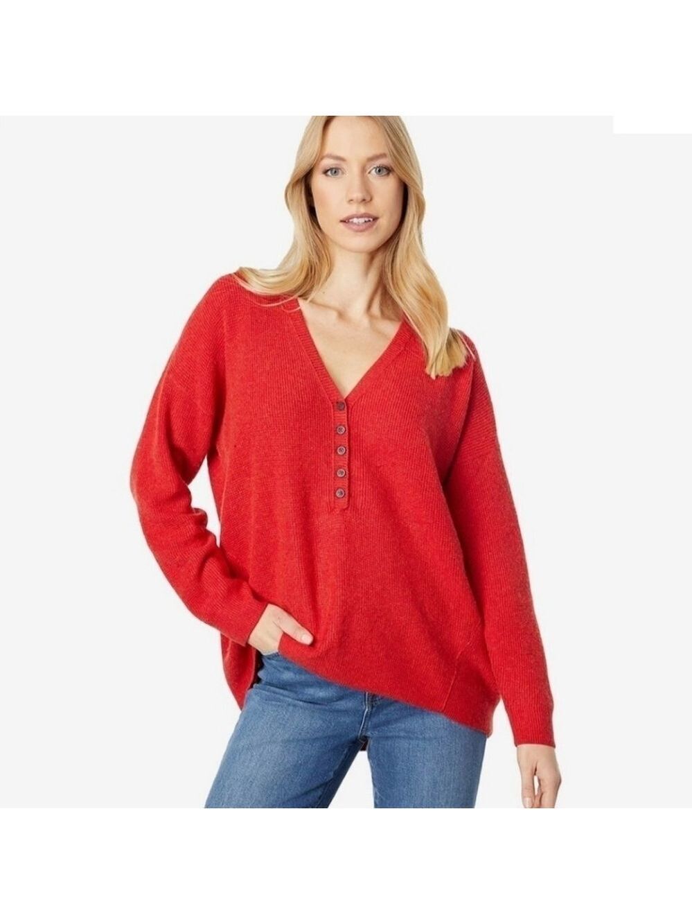 Madewell Asherton Waffle Henley Sweater